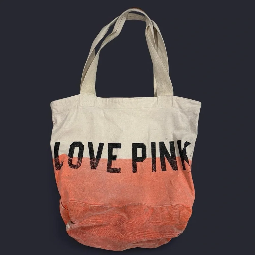 Y2K Victoria’s Secret PINK Large Tote Bag LOVE PINK
